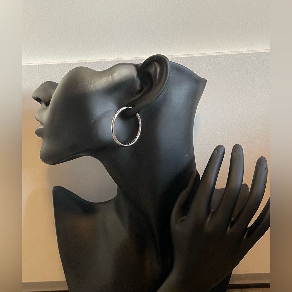 925 Sterling Silver Hoop Earrings